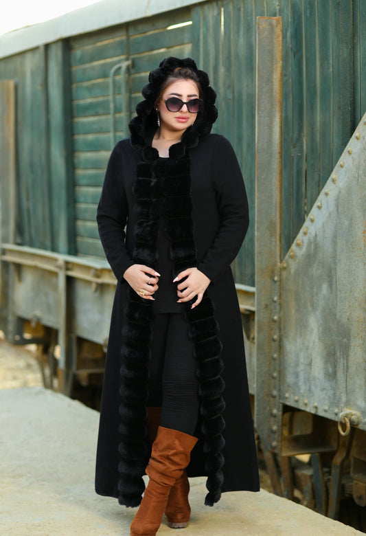 Woolen Cardigan with Fur – 50030