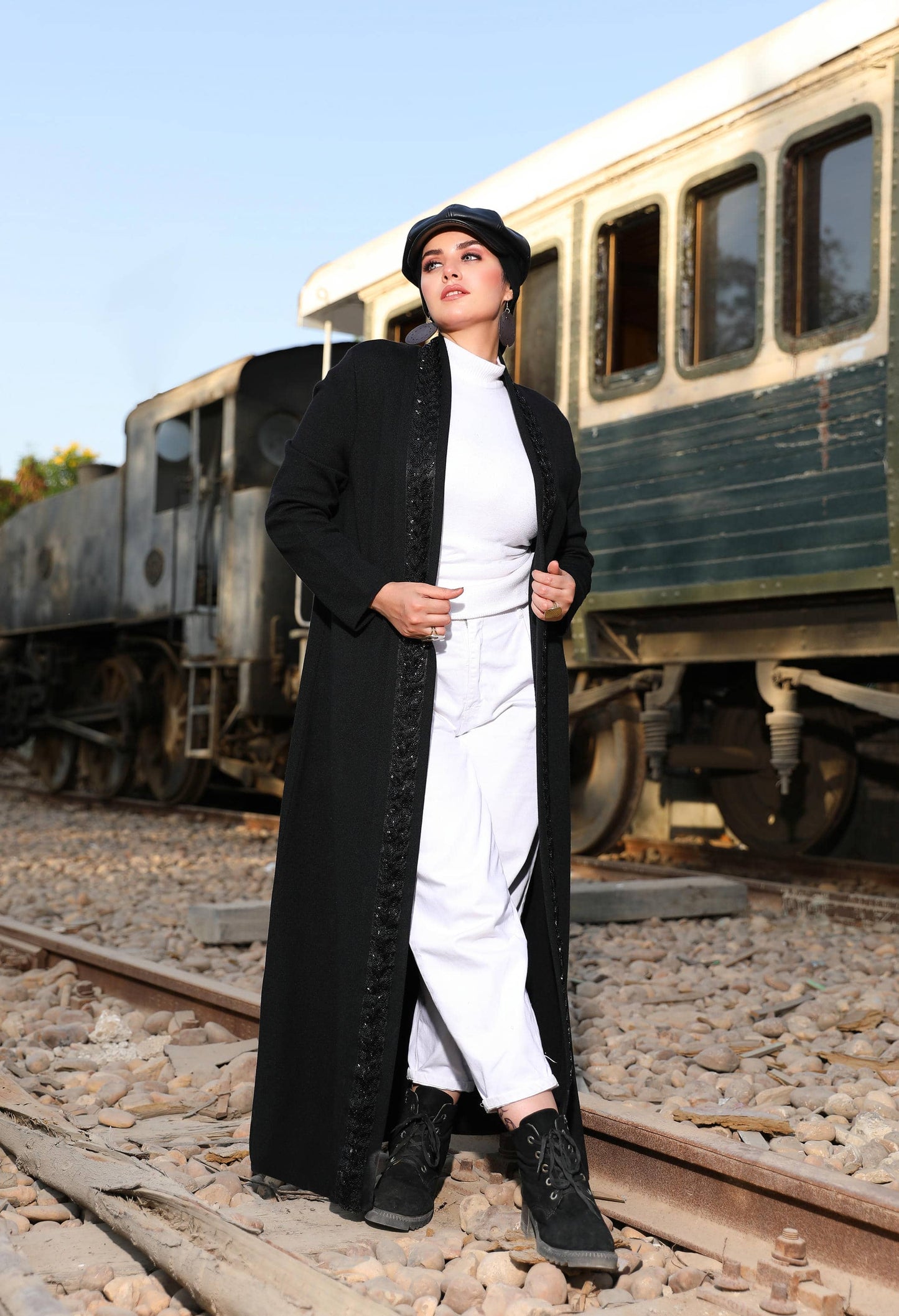 Woolen Cardigan with Accessory Strip –
50031