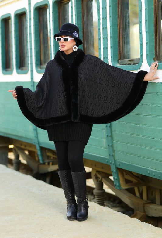 Knitted Cap with High-Quality Fur – 50022