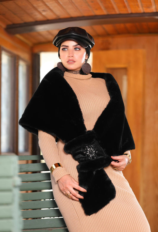 Faux Fur Shawl – 5047