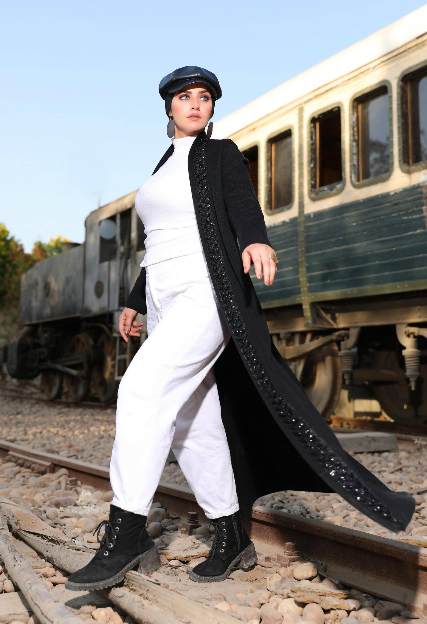 Woolen Cardigan with Accessory Strip –
50031