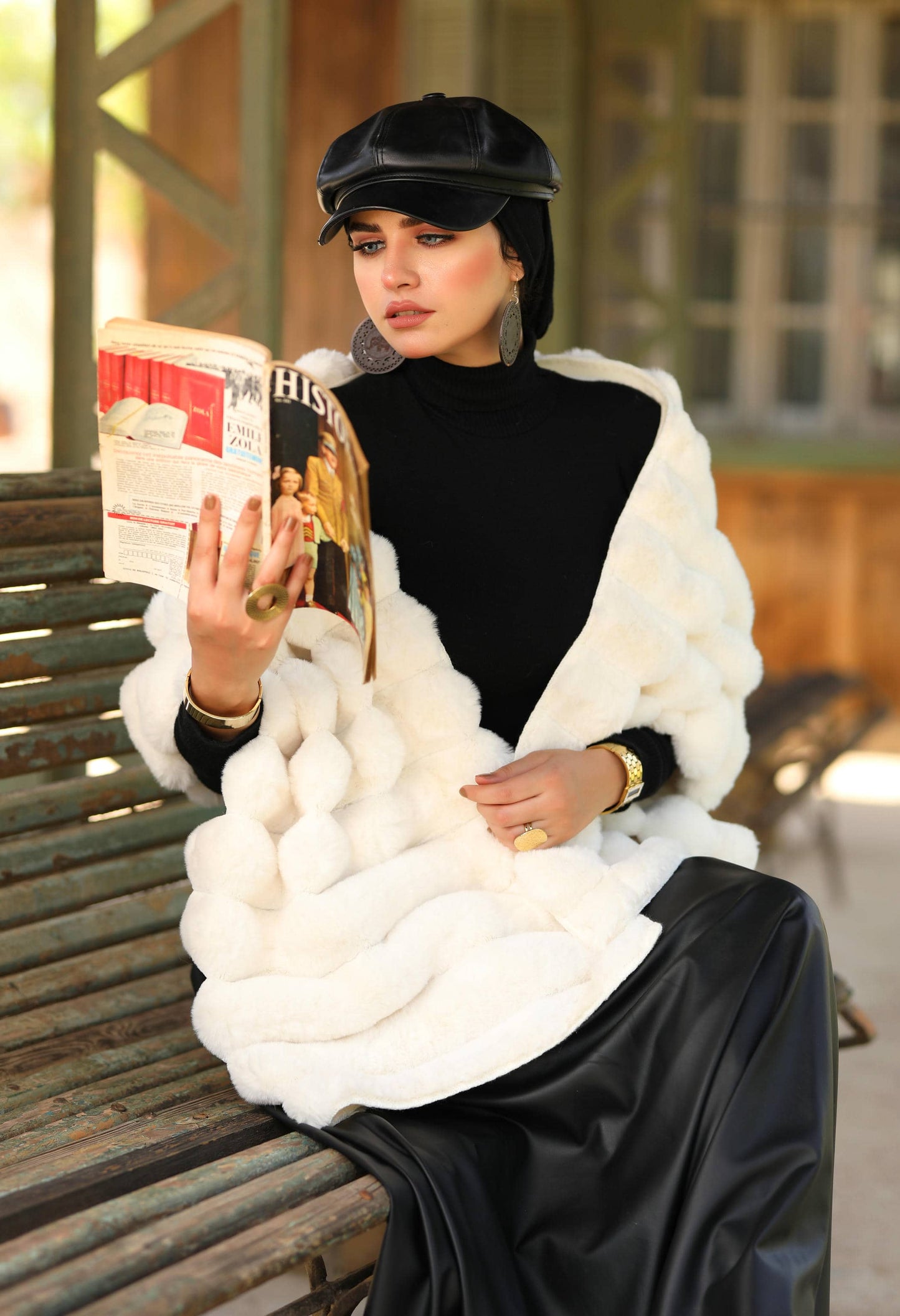 Faux Fur Shawl – 5045