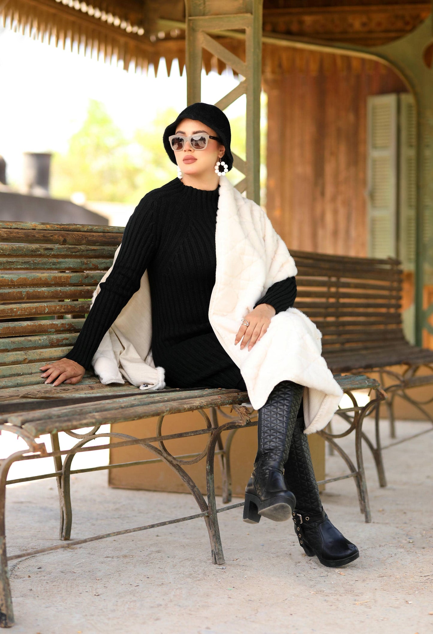 Faux Fur Shawl – 5043