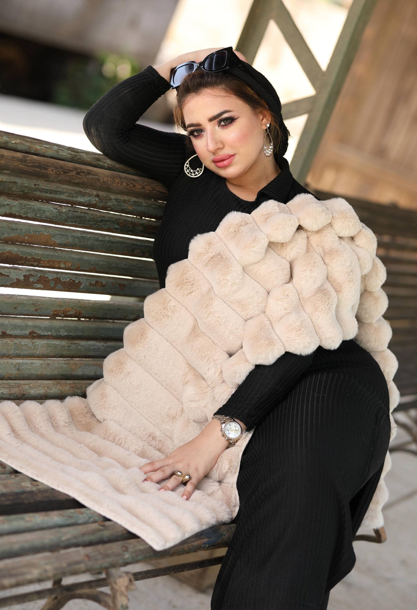 Faux Fur Shawl – 5051
