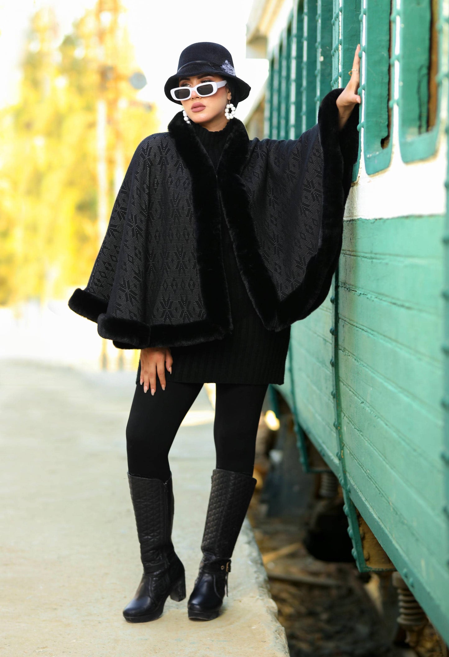 Knitted Cap with High-Quality Fur – 50022