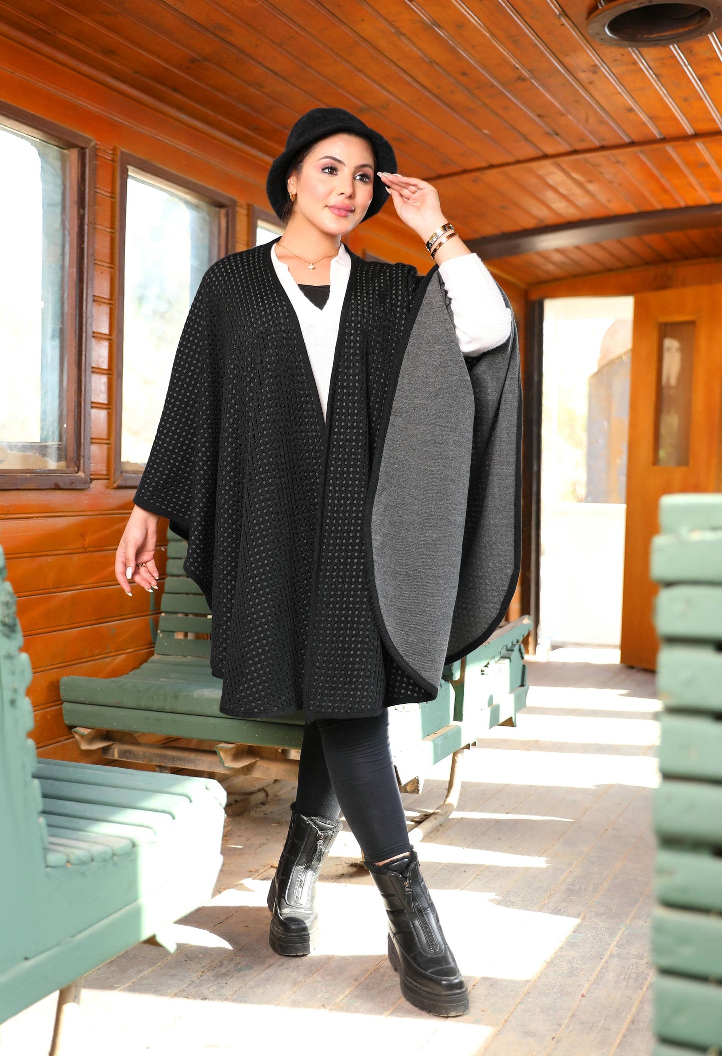 Double-Face Woolen Cap – 50027