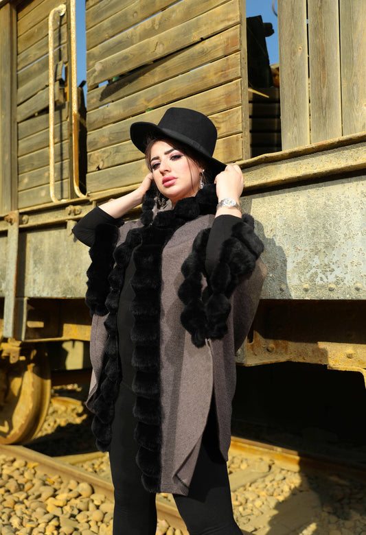 Knitted Cap with Fur – 50021