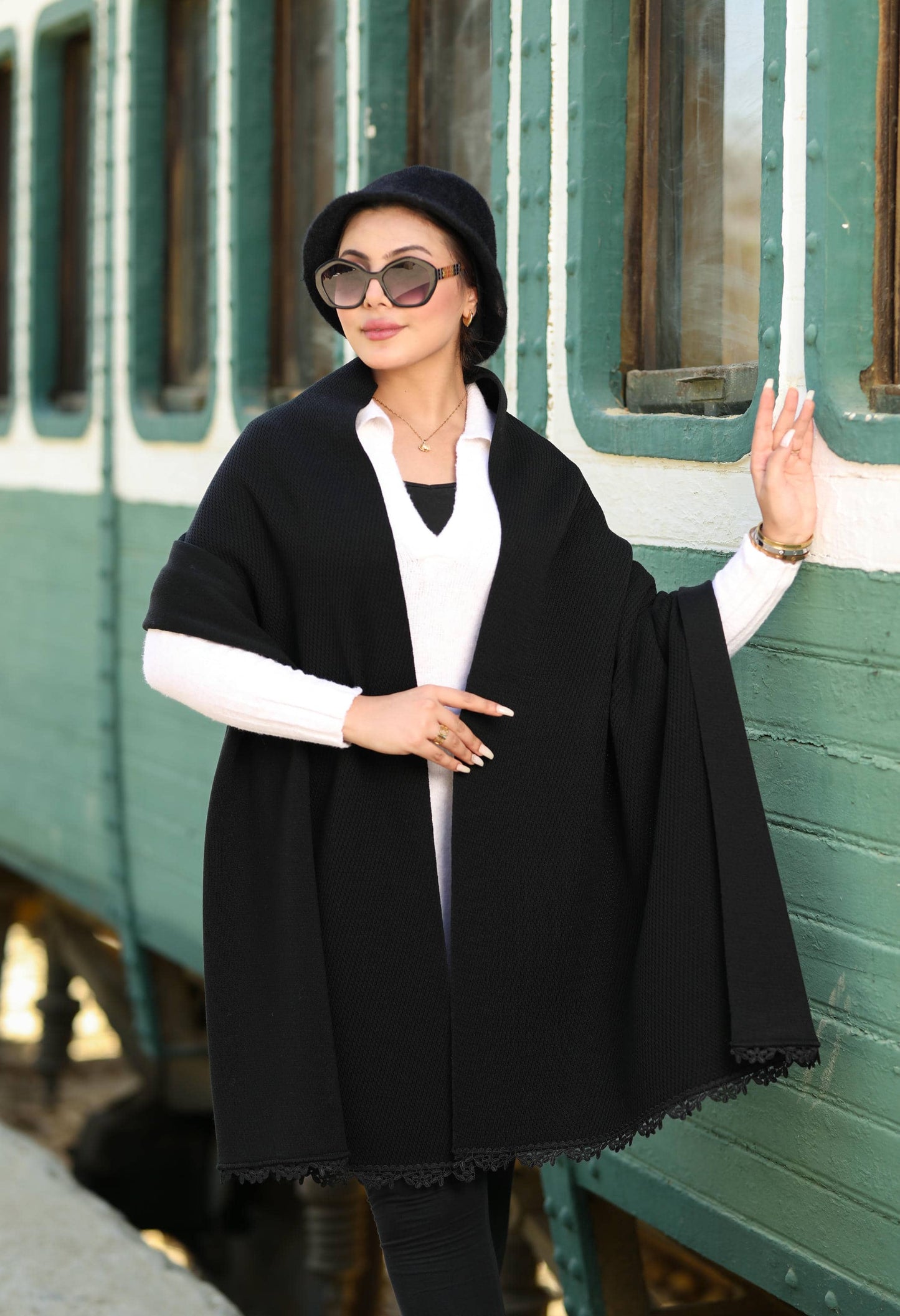 Knitted Double Face Shawl – 5003