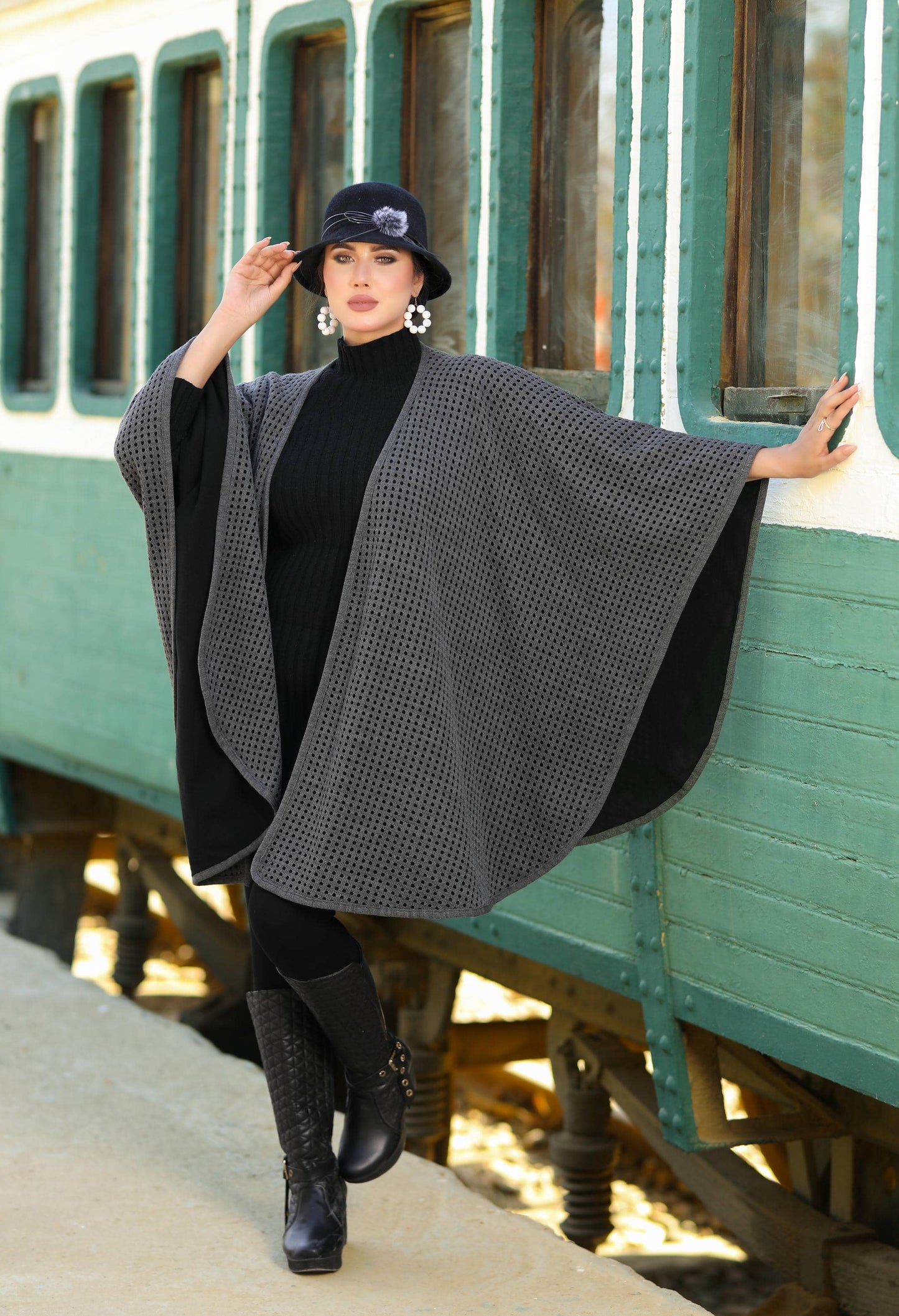 Double-Face Woolen Cap – 50027